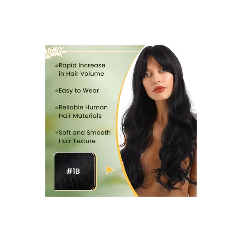 RUNATURE Extensiones de Cabello Humano con Clip 10 Pulgadas 80g
