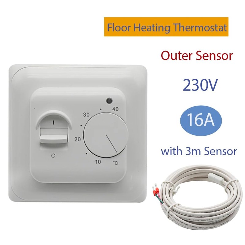 DollaTek Home Nonprogrammable Thermostats Electric Heating Manual Thermostat Underfloor Appliance