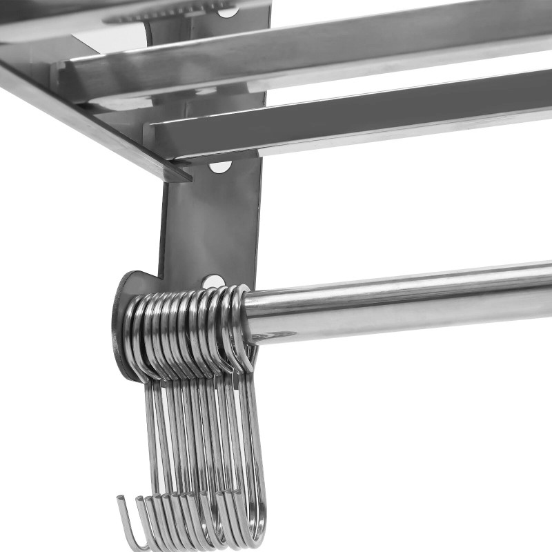 Microwave Oven Rack Wall Mount Oven Bracket Stainless Steel Cooker