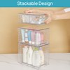 Vtopmart 3 Pack Clear Stackable Storage Drawers,Easy to Assemble Bathroom