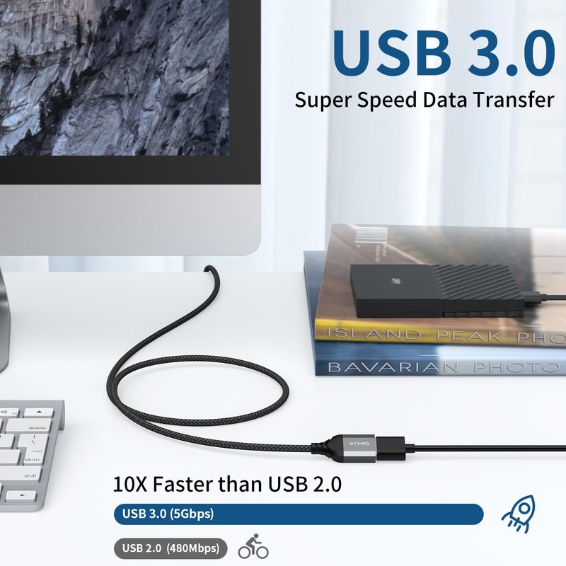 QianLink USB Extension Cable (3.3FT), USB Extender USB 3.0 Extension