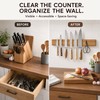 16 Inch Acacia Wood Magnetic Knife Holder for Wall, Strong