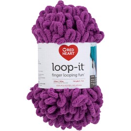 Red Heart E884.0115 Loop-It - Ovillo de lana, Berry Gorgeous, By The Yard, 1, 1