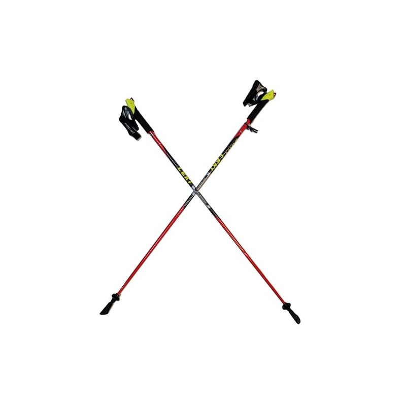 LEKI Nordic Walking Pacer HM Carbon Trekking Poles Red 120cm