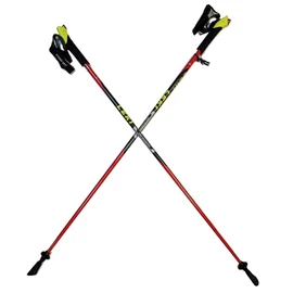 LEKI Nordic Walking Pacer HM Carbon Trekking Poles Red 120cm