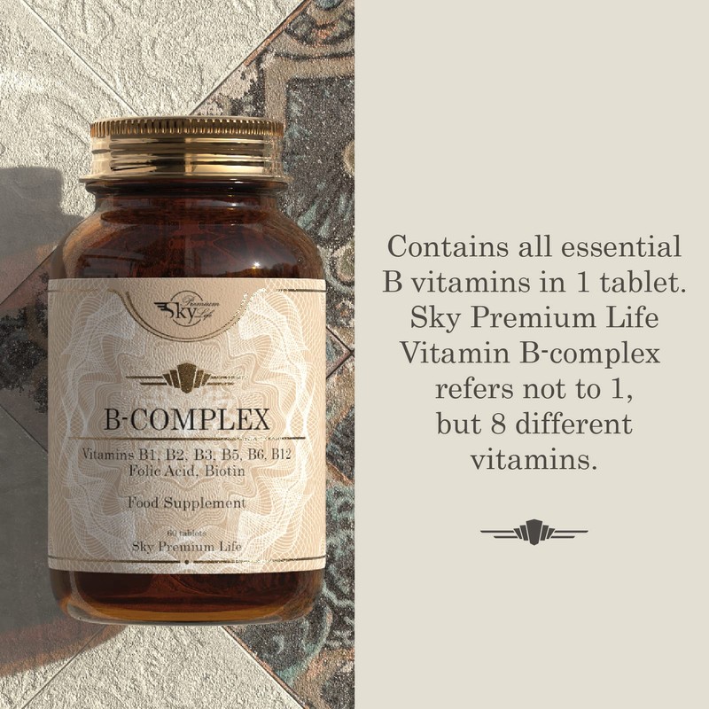 Sky Premium Life Vitamin B Complex with Vitamins B1, B2,