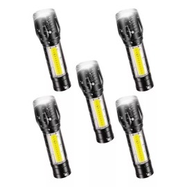 Importeek 5pz Lampara Tactica Militar Recargable Usb Led Linterna