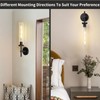 Black Wall Sconces Bathroom Vanity Light Fixtures, Glass Tube Wall