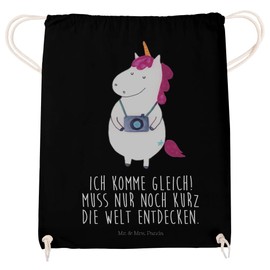 Mr. & Mrs. Panda Unicorn Photographer Sports Bag, black