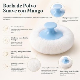 Borla Y Contenedor Para Polvos Corporales, Contenedor Portátil De 8,5 Cm Con Borla Suave, Estuche Para Polvos Sueltos, Frasco Con Tapa Para Bebés,