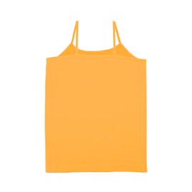 Kurve Girl’s Sleeveless Tank Top – Stretch Undershirts Cami Camisole, Dance, Yoga, Gymnastics Class, UV Protective Fabric, Rated UPF 50+ (Made in USA), Neon Orange, Age 7-12