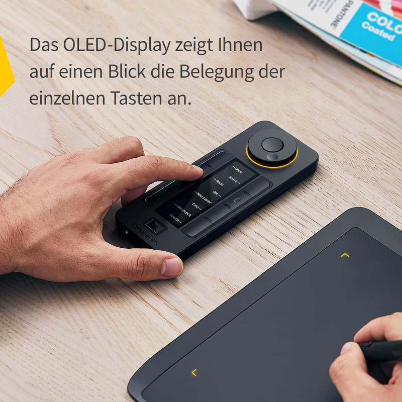 XENCELABS QuickKeys Remote Control with Display for Graphics Tablet, Drawing