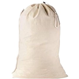 QUBA LINEN 1 Pack - Extra Large Natural Cotton Laundry Bag, 24 x 36 inch (1)
