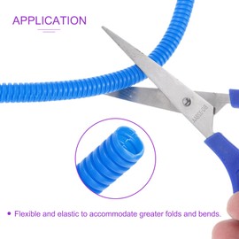 DMiotech 3meter Wire Loom Split Tubing 6.5mm, Cord Protectors from Pet Flexible Conduit Cable Management for Office, Home, Garden, Blue