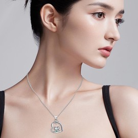 TALYKONG Frog Necklace for Women Frog Lover Gifts Jewelry for Women (Frog heart necklace)