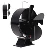 Heat Powered Stove Fan Aluminum Alloy 4 Blades Strong Wind
