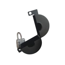Gascem Door Knob Lockout Device. (Matt Black, 1 Padlock Included). Door Handle Lock - Prevents Doorknobs from Turning and Access to Keyhole. Childproof Door Knob Cover.