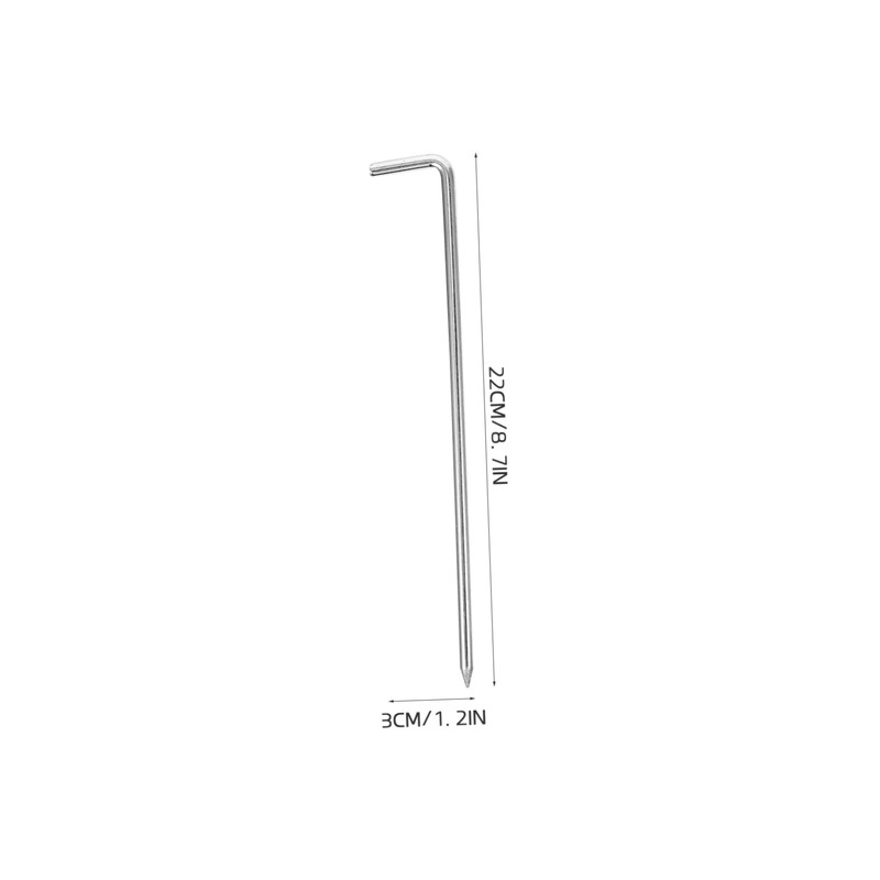 Mipcase 10pcs Galvanized Iron Tent Pegs Heavy Duty Metal Stakes