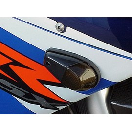 Black/Smoke Flush-Mount Turn Signals compatible with Honda CBR600RR CBR1000RR CBR 600RR 1000RR F4i RR Kawasaki Ninja 250 300 500 ZX6R ZX10R Suzuki GSXR600 GSXR750 GSXR 600 750 1000 Yamaha R6 R1