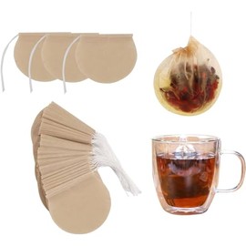 Bolsas de Filtro de Té de 100 Piezas para Té Suelto Infusor, Bolsas de Té de Papel Desechables con Cordón,Bolsas de Filtro de Té/Café, Natural Sin Blanquear de Té Vacías para té de flores y Café.