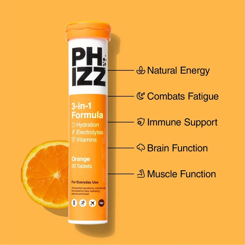 Phizz Electrolytes, Multivitamin & Hydration Tablets - 20 Effervescent Rehydration