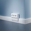 Cablecoach Habengut CC10042 3-Way Socket Unit for Skirting Board Contents: