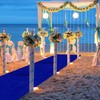FUHSY Royal Blue Velvet Aisle Runner - 4x15FT Luxury Wedding