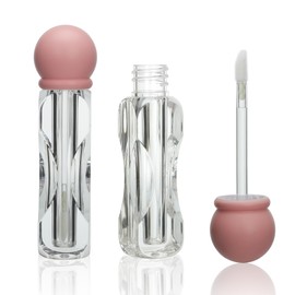 COSIDEA 18 leere 4,5 ml rosa Lipgloss-Röhren mit Zauberstab, Kugelform, Großhandel, Lipgloss-Tube, Behälterflaschen zum Nachfüllen von Lippenöl