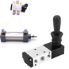Oumefar G1/8 Air Control Valve 3 Position 5-Way Flow Control