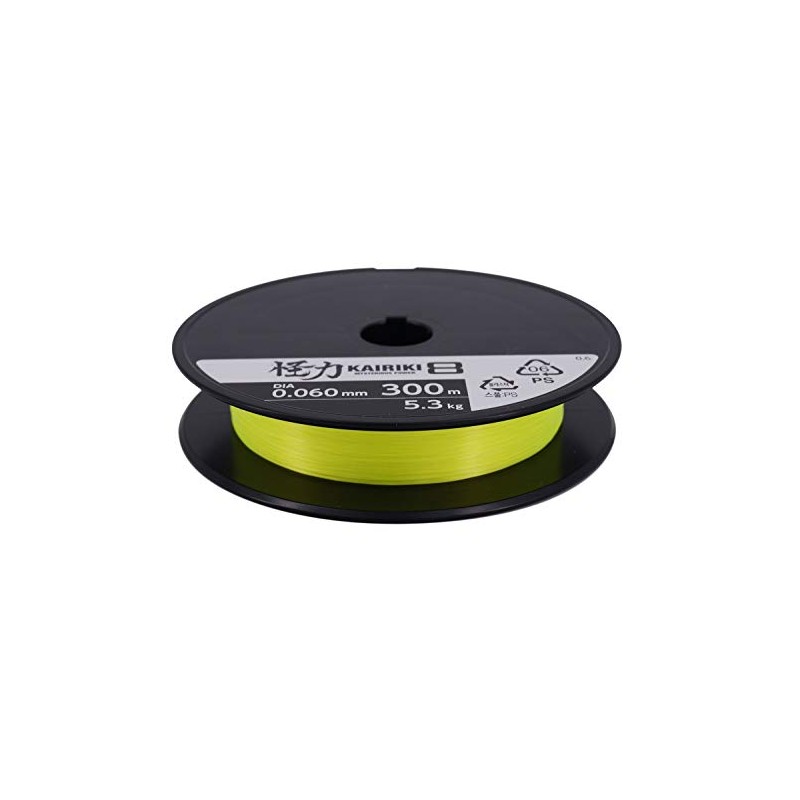 Line Kairiki 8, 300 m, 0.28 mm, 29.3 kg, Yellow