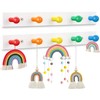 Yousoontic 2 Pcs Kids Coat Rack Wall Mount Rainbow Kids