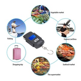 Digital Hand Scale Batterypowered 4 Weight Units Luggage Scale 50 kg ABS Shopping Capacity