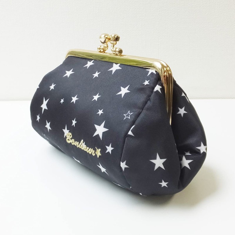 At First Gamaguchi Pouch Etoile Black AF8278