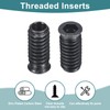 sourcing map 50Pcs Threaded Inserts, M8-1.25x30 Zinc Plated Carbon Steel
