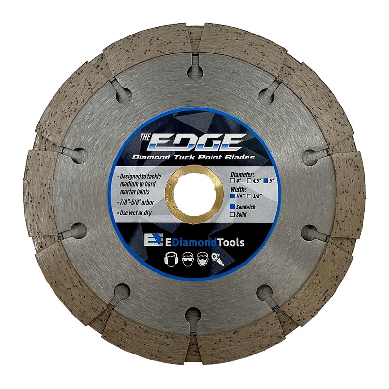5" Diamond Sandwich Style-Tuck Point Blade for Mortar Joint Removal,