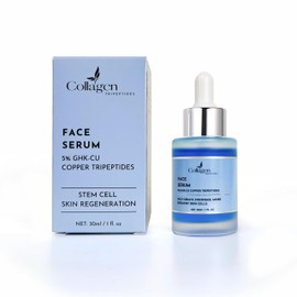 Collagen Tripeptides - 5% Copper Tripeptide-1 with Palmitoyl Tripeptides Face and Neck Essence Oil Skin Revitalizer, Anti Wrinkle, Tightening, Collagen - For Men and Women