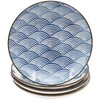 YALONG Ceramic Dinner Plate Set 7 Inch Appetizer Shallow Plates