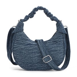 EVEOUT Denim Crossbody Bags Vintage Denim Shoulder Bag Purse Jean Top Handle Handbags with Strap
