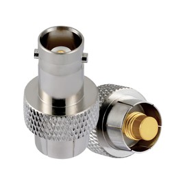 Vecys 2PCS BNC Female Walkie Talkie Adapter 50 Ohm High Frequency RF Coaxial Adapter for Two Way Handheld Radio Walkie Talkie Antenna Coax Cable