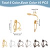 PH PandaHall 96pcs 6 Colors Brass Clip-on Earring Converter Component