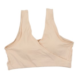 Nursing Bra Fleshcolor Wireless Cross Convenient Breastfeeding Sleep Maternity Underwear Bra XXL