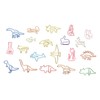 100pcs Colorful Paper Clips 20 Cute Shapes Stable Clamping Lightweight