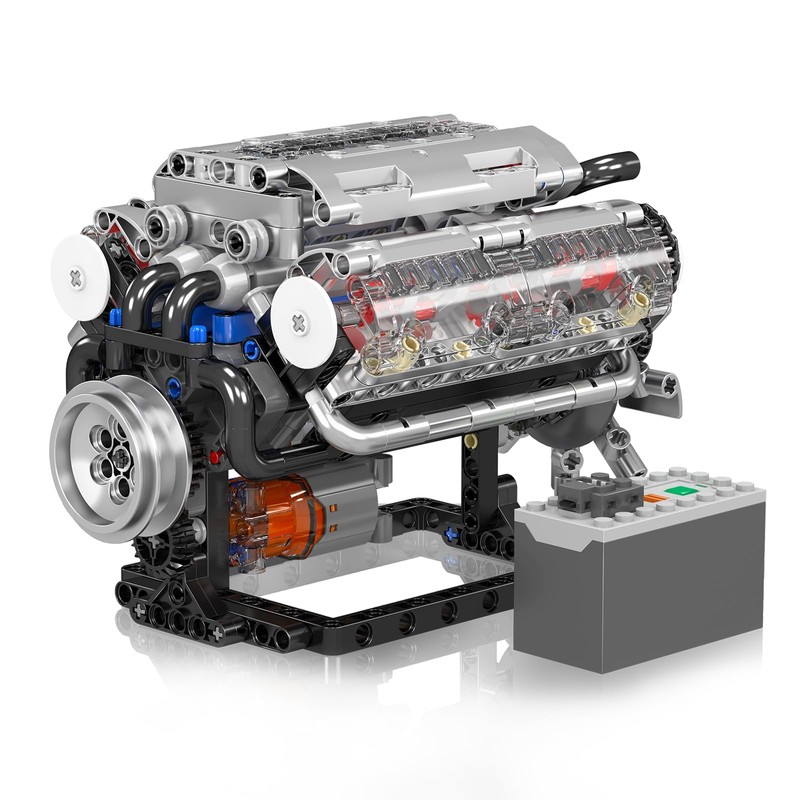 Mould King 10088 Technik V-8 Engine Building Blocks Model, 535