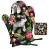Schnauzer Print Baking Mitts, Oven Mitts and Pot Holders 3-Piece