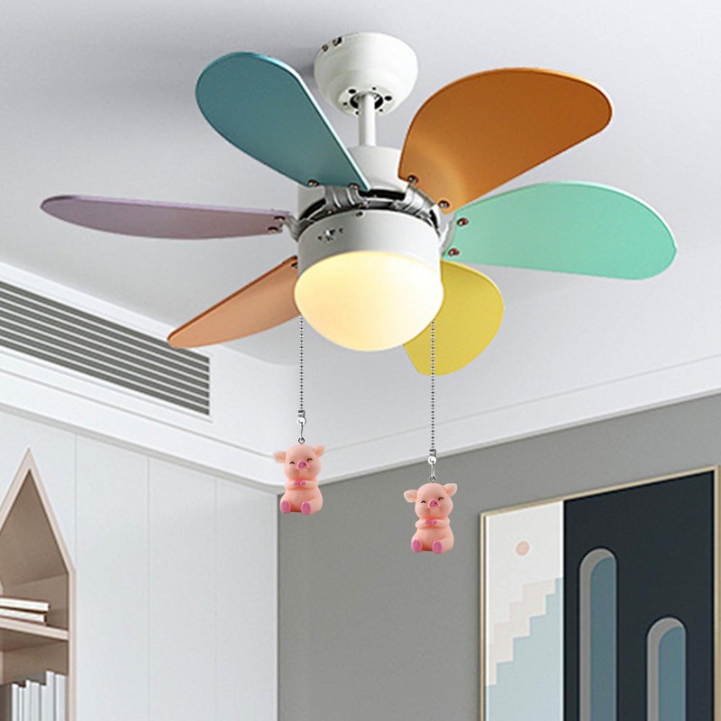 Dotlite Pig Ceiling Fan Pull Chain,Cute Pink Pig Farm Pulls