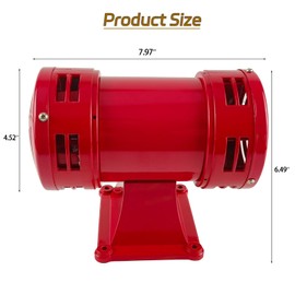 AeKeatDa Raid Siren,110V Siren Alarm 150db 60HZ,Industry Electric Motor Driven Siren,Super Loud Siren Alarm for Home and Outdoor Siren
