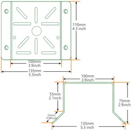 cammount Outdoor Wall Corner Bracket, Solid Metal for Surveillance Systems, Corner Bracket for Security Cameras, Installation for a Wider Viewing Angle