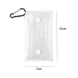 Walk Bag, PVC Blind Case, Cartoon Pouch, Coin Transparent Key Case, Earphone Lipstick Small Storage Bag, 2 Pieces Transparent, Includes Buckle for Climbing, Convenient to Carry, transparent, Clear