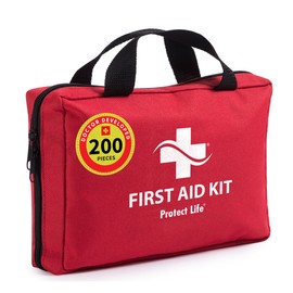 Protect Life Business First Aid Kit, Emergency First Aid Kit for Office Setting, Medical Kit Supplies, First Aid Kits for Businesses, School & Commercial Use - 200 Pieces