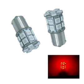 PA LED 2PCS 20SMD 1156 BAU15S Red Auto LED Bulb 12V for Turn Signal Side Marker Stop Back Up Tail Light (7507 PY21W 1156PY 1056 12496 5009 7507AST Available)